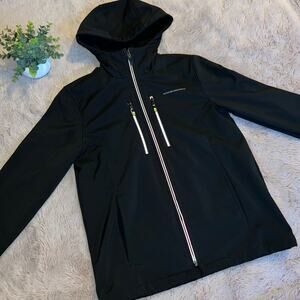 Zara Kids Black Full Zip Front Iridescent Zipper Outdoors Jacket Size: 13-14